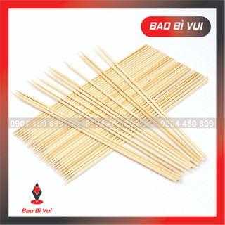 Que xiên tre , xiên nướng tôm