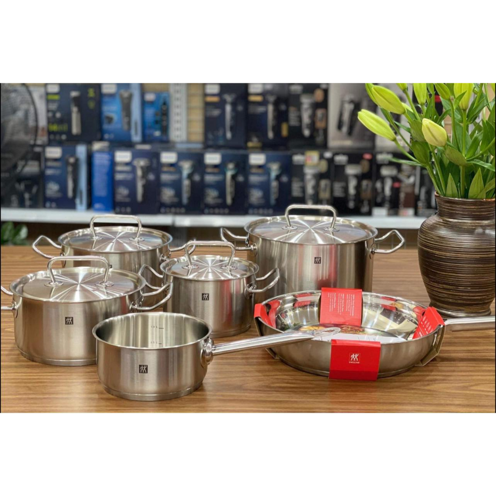BỘ NỒI ZWILLING TWIN CLASSIC 6 MÓN KÈM CHẢO THÉP