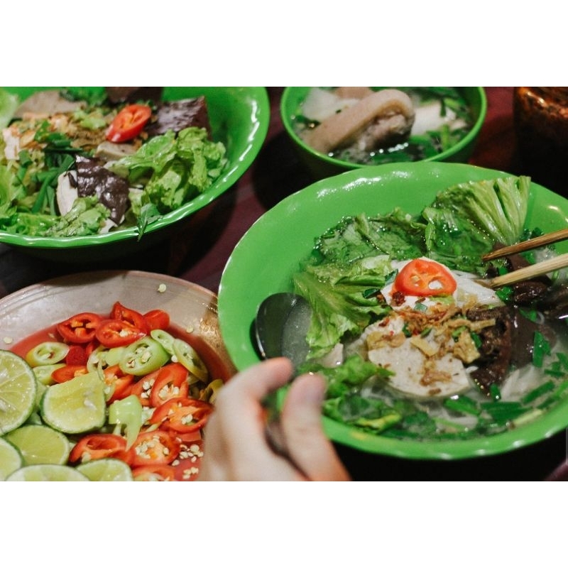 Tô loe nhựa xanh - bát nhựa đựng canh, tô nhựa ăn hủ tiếu màu xanh tiện lợi