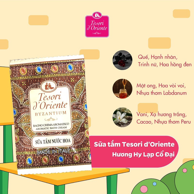 COMBO 6 DÂY SỮA TẮM TESORI MIX 6 MÙI SIÊU THƠM