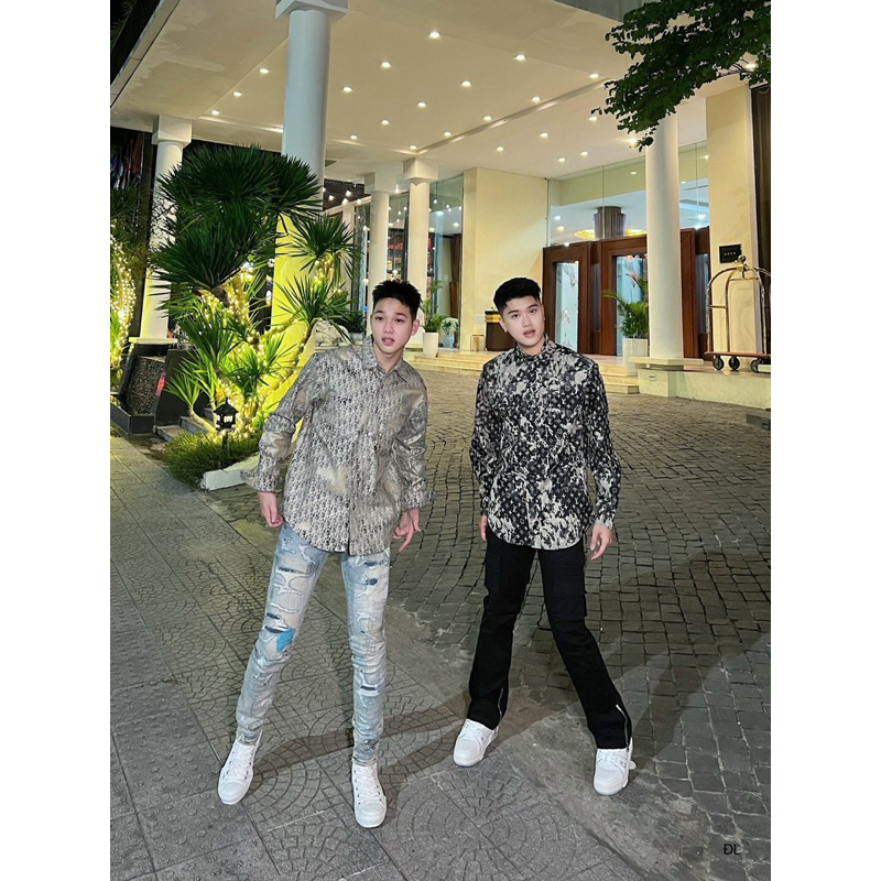 Áo khoác sơ mi jean - Louis Vuitton - LV denim monogram SS23