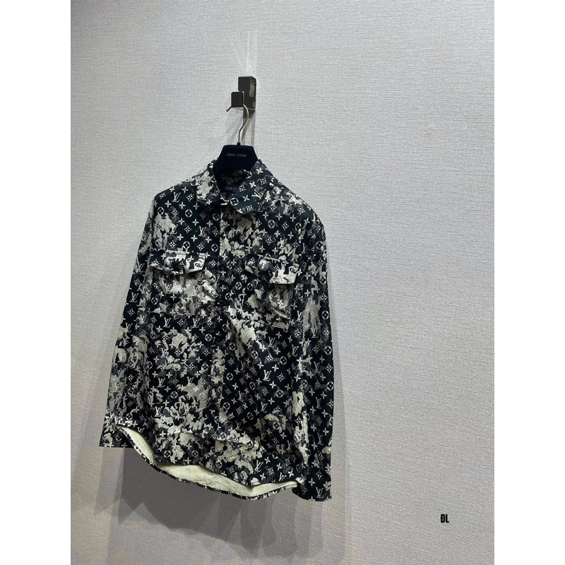 Áo khoác sơ mi jean - Louis Vuitton - LV denim monogram SS23