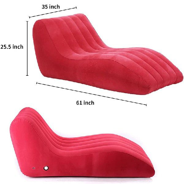 Ghế tình yêu bơm hơi chịu tải cao, ghế thư giãn gấp gọn, sofa hơi tựa lưng nhung êm ái, đệm hơi cao cấp hàng nhập khẩu