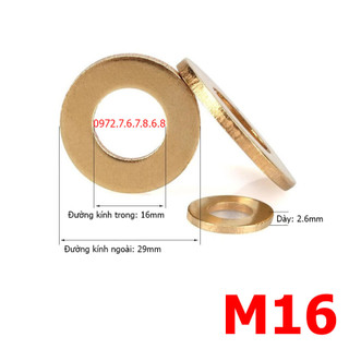 Long đền thau m16, vòng đệm phẳng đồng thau m16