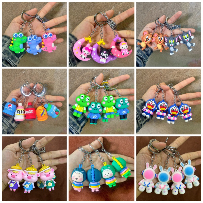 MÓC KHOÁ DẺO Hình Thú Cute Đủ Mẫu - Cao Cấp