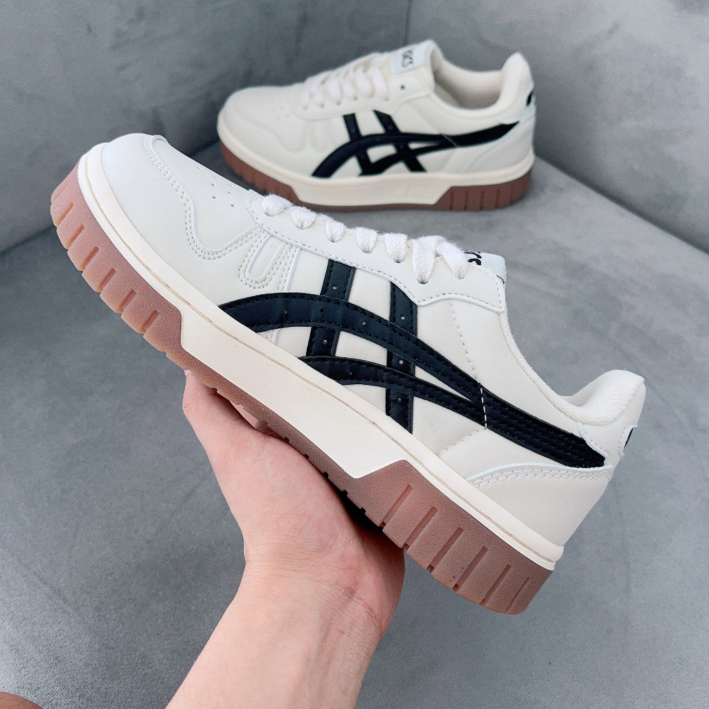 Giày Thể Thao Asics Court MZ Cream Black Gum Dang Thể Thao Dành Cho Nam Nữ Dễ Phối Đồ Hợp Với Mọi Outfix