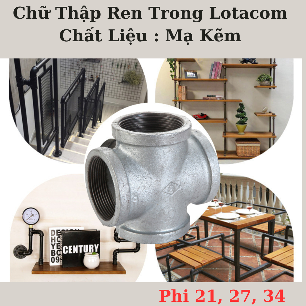 Nối Chữ Thập Ren Trong Mạ Kẽm Phi 21,27,34 Lotacom