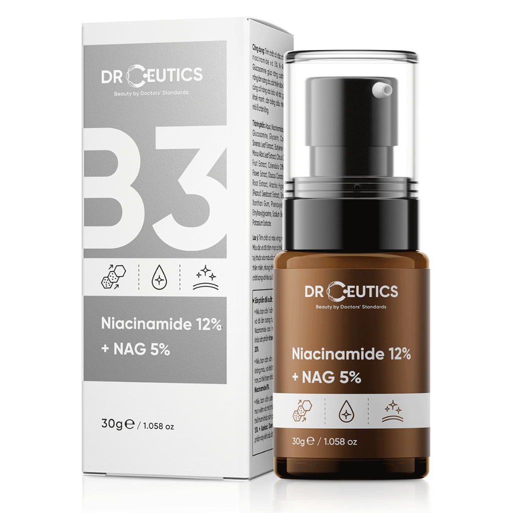 Serum B3 DrCeutics Niacinamide 8% 12% 15% 20% + NAG 5% Hỗ Trợ Làm Sáng Da
