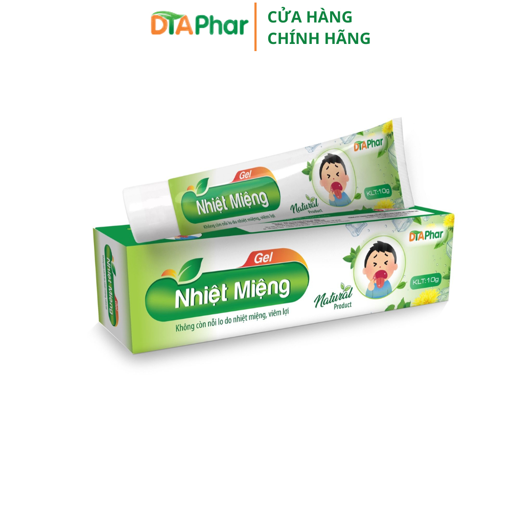 Gel nhiệt miệng DTAPhar Dùng được cho trẻ từ 3 tháng tuổi và phụ nữ mang thai Tuýp 10gr