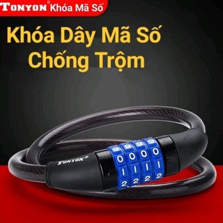 Khóa dây cáp 4 số đổi được mật mã chính hãng tonyon