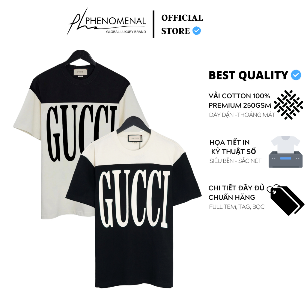 Áo thun GC Phối 2 Màu loại Best - Chất 100%cotton mịn dày dặn nặng trên 300g