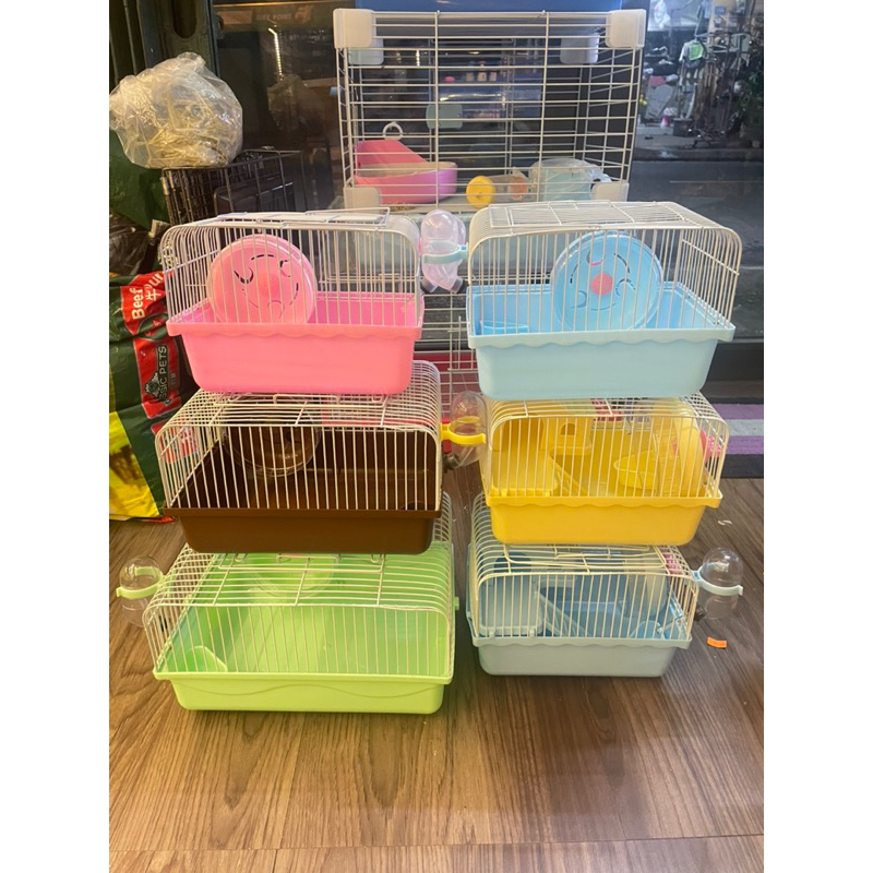 Lồng Đơn cho Hamster full phụ kiện kèm nhà tắm và dây mài răng xinh xắn .