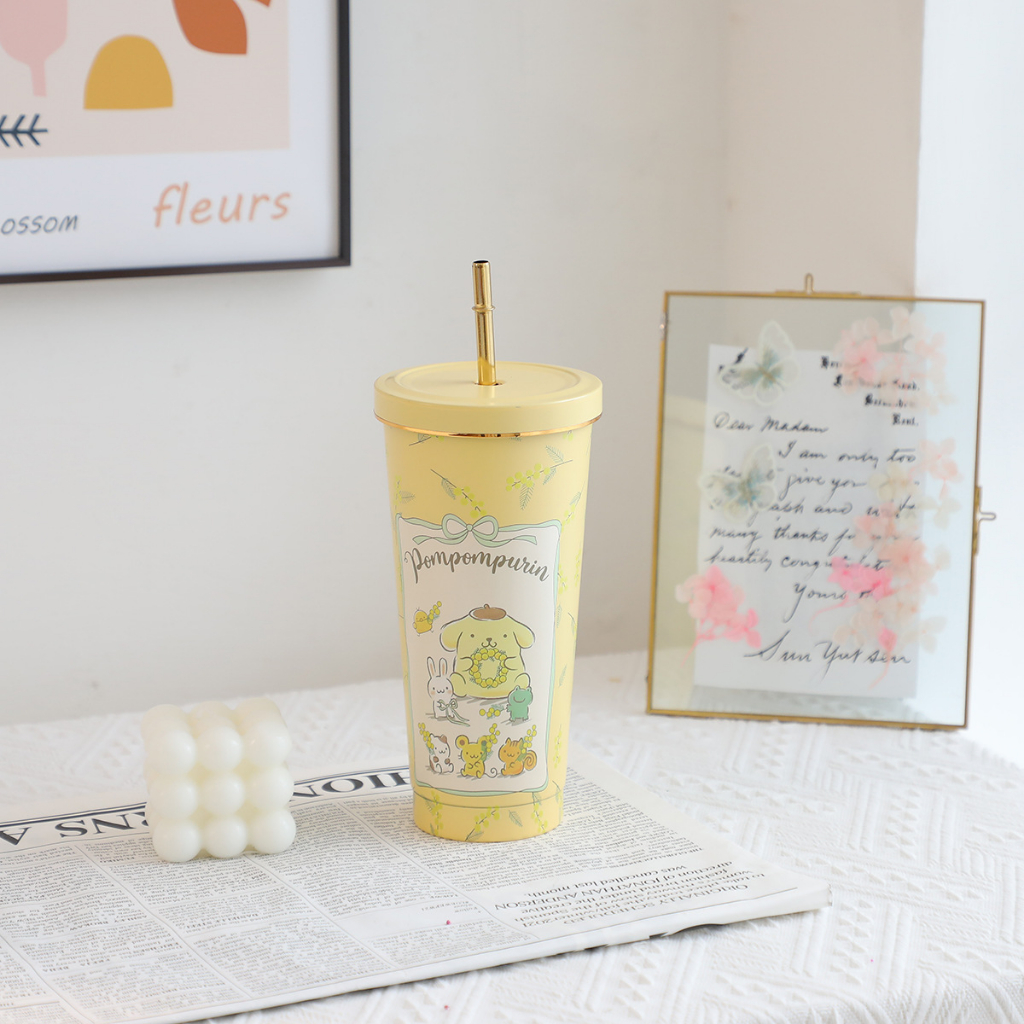 Ly Giữ Nhiệt Inox 304 Dung Tích 750ml Họa Tiết Hoạt Hình Kute Đáng Yêu