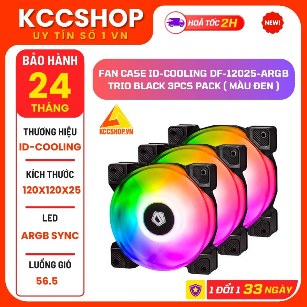 Bộ 3 Fan Led Case RGB Sync Main Chính hãng : ASUS TUF TF120 - Thermaright C12C, ID cooling DF 12025