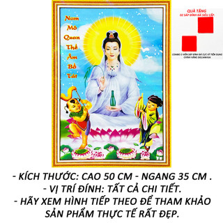Tranh đính đá 5d - quan thế âm bồ tát 138 - tranh minh hiền