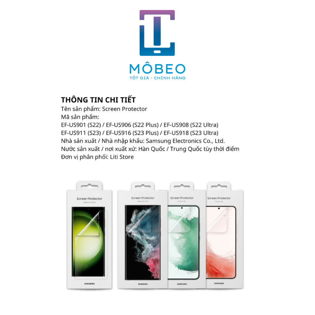 Miếng Dán Màn Hình SamSung Galaxy S23 Ultra/ Plus/... Chính Hãng - New Box