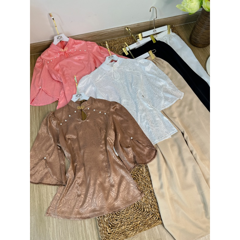 SET BỘ BÀ BÀ GẤM GIỌT NƯỚC BỘ PHÁP PHỤC - BỘ LAM - BỘ CHÙA KHOÉT NGỰC TAY XẺ ĐÍNH NGỌC
