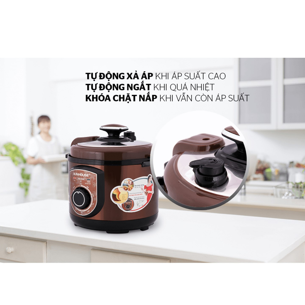 Nồi áp suất điện đa năng sunhouse SH1550 Bảo hành chính hãng 12 tháng