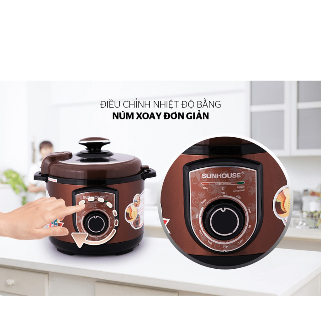 Nồi áp suất điện đa năng sunhouse SH1550 Bảo hành chính hãng 12 tháng