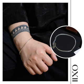 Vòng tay, lắc tay box chain - bạc - unisex nam nữ - iixo studio