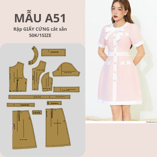 Rập giấy cứng cắt sẵn váy dáng a a51