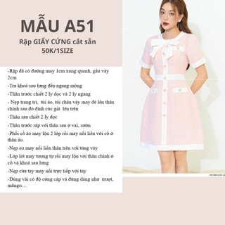 RẬP GIẤY CỨNG CẮT SẴN VÁY DÁNG A A51