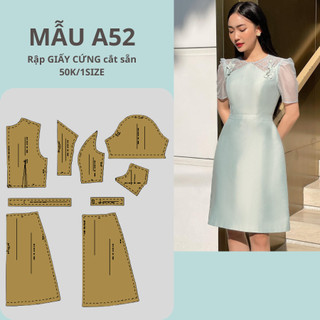 Rập giấy cứng cắt sẵn váy a52