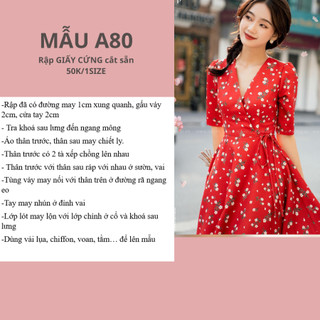 RẬP GIẤY CỨNG CẮT SẴN VÁY XOÈ A80