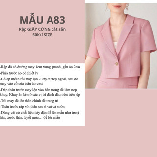 RẬP GIẤY CỨNG CẮT SẴN ÁO A83