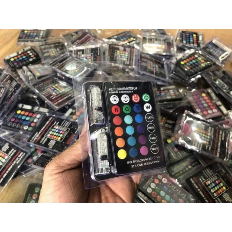 Đèn LED Demi gắn Xi Nhan Xe Máy, Oto - LED chân T10 Remot - Có Lưu Lại Chế Độ