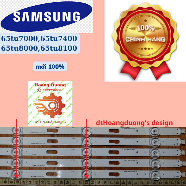 Thanh led tivi samsung65tu7000,65tu7400,65tu8000,65tu8100-dthoangduong.