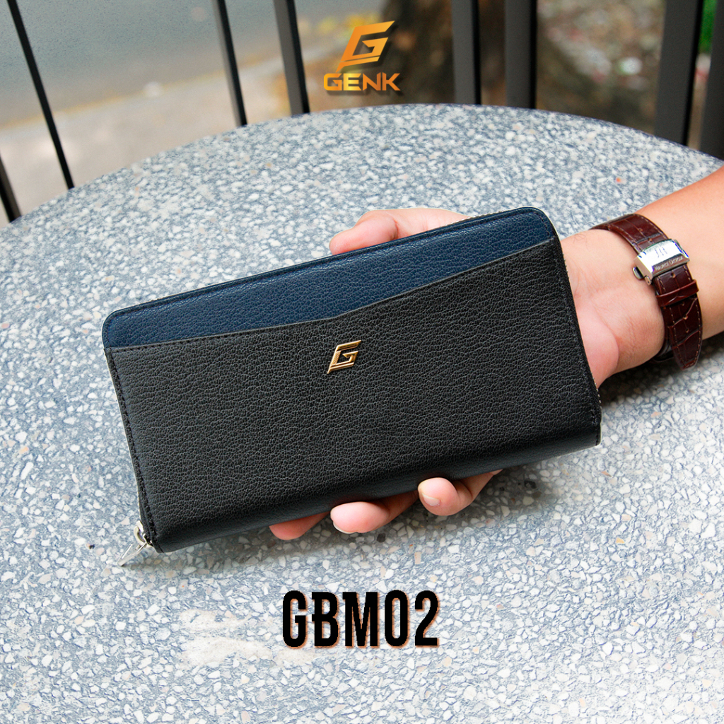 Ví Da Bò Nam Dáng Dài Cầm Tay Mainz Thương Hiệu Genk - GBM