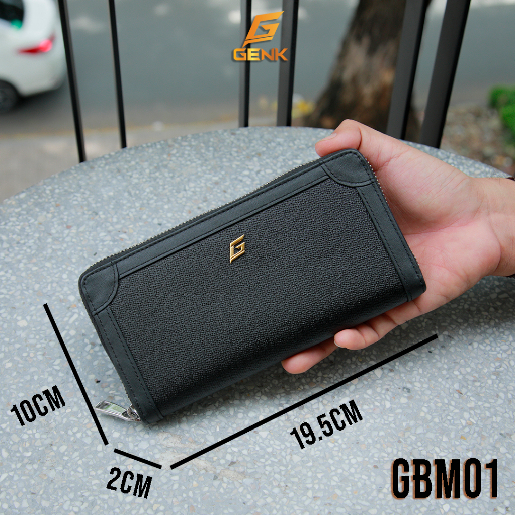 Ví Da Bò Nam Dáng Dài Cầm Tay Mainz Thương Hiệu Genk - GBM
