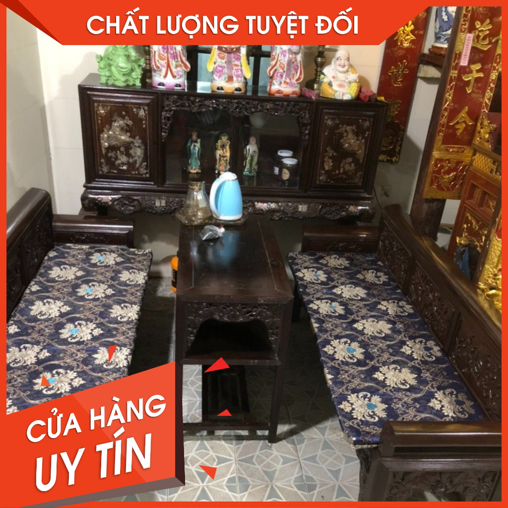 Thảm Tết trải trải ghế gỗ , sopha ,sập gụ vỏ bọc gấm độ dày 4cm