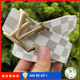 Thắt lưng nam LV dây nịt nam LV dây lưng da caro cao cấp đủ màu đầu khóa chữ nhỏ LV002