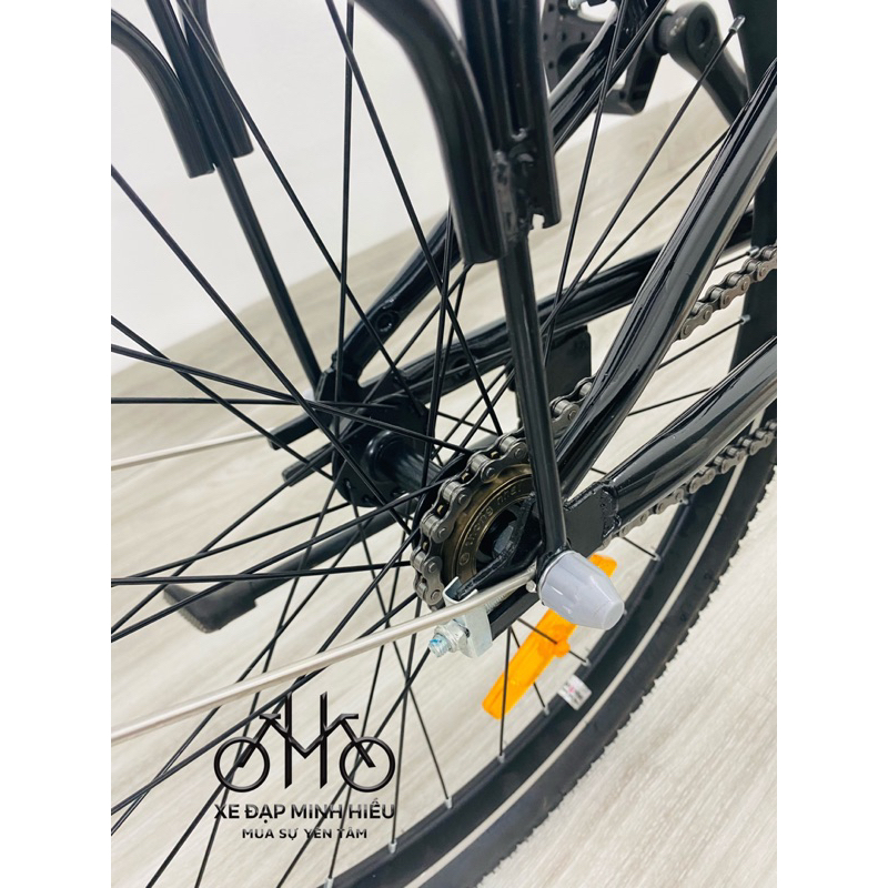 Xe đạp thể thao MTB Thống Nhất cao cấp đen cam siêu bền dễ size 24 inch