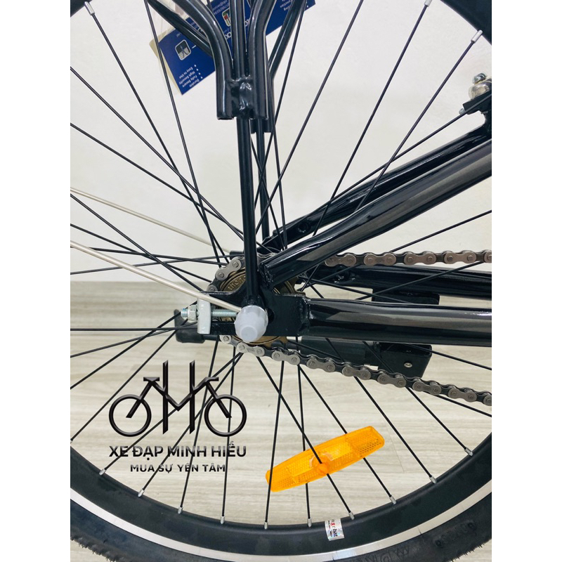 Xe đạp thể thao MTB Thống Nhất cao cấp đen cam siêu bền dễ size 24 inch