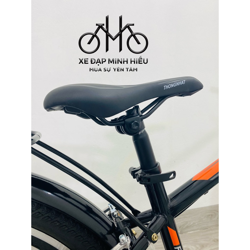 Xe đạp thể thao MTB Thống Nhất cao cấp đen cam siêu bền dễ size 24 inch