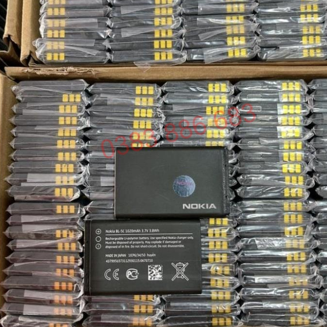 Pin nokia BL-5C đen dành cho điện thoại Nokia đời mới 110 4G / 210 4G / 105 4G / 150 - Nika Store