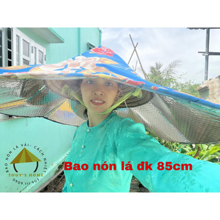 Bao nón lá 85 cm SIÊU TO che MƯA NẮNG có cách nhiệt, khung nhôm dẻo điều chỉnh sếp gọn phù hợp công việc ngoài trời