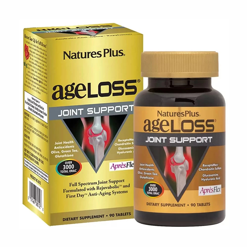 Viên Uống Bổ Khớp Nature's Plus Ageloss Joint Support Giúp Giảm Nguy Cơ Thoái Hoá Khớp (Hộp 90 Viên)