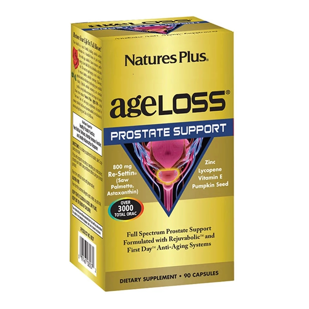 Nature's Plus Ageloss Prostate Support Giúp Ngăn Ngừa Phì Đại Tuyến Tiền Liệt (Hộp 90 Viên)