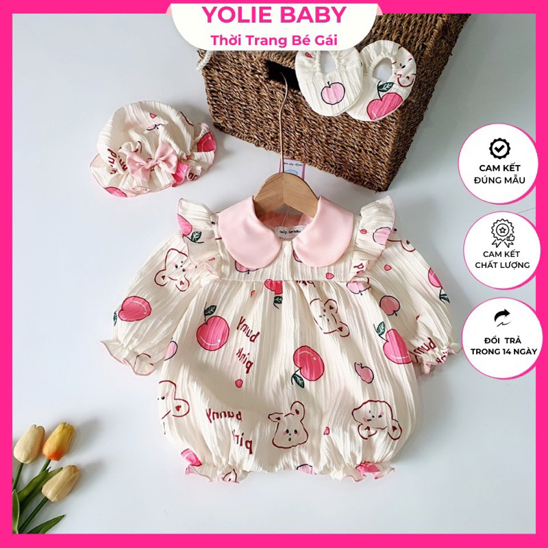 Body bé gái kèm tặng nón và vớ siêu cưng