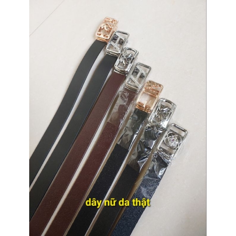 Dây lưng nữ da bò thật khóa tự động