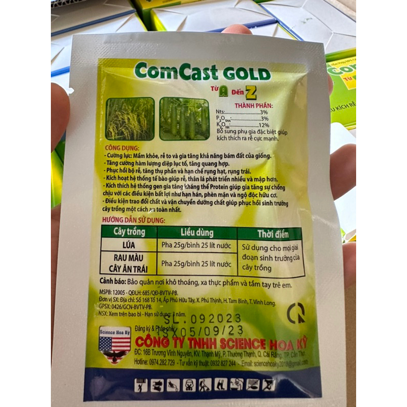 KÍCH RỄ COMCAST AZ gói 25gram