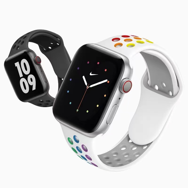 Dây đeo Silicone cho Apple Watch Series 9 8 7 6 5 4 SE ultra 40mm/41mm 42mm/44mm/45/49mm