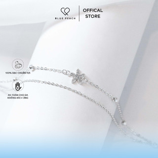 Lắc Tay Bạc Blue Peach Hoa 5 Cánh Đá LT580