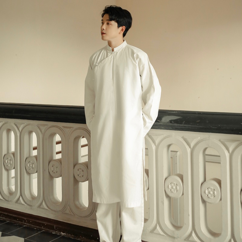 Áo dài ngũ thân cúc xoắn có BIGSIZE 120kg