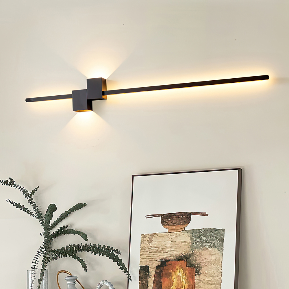 Đèn tường LED dài 1m 3 chế độ ánh sáng BLIGHT phong cách hiện đại 605-BL 3C,công suất 24W, màu đen