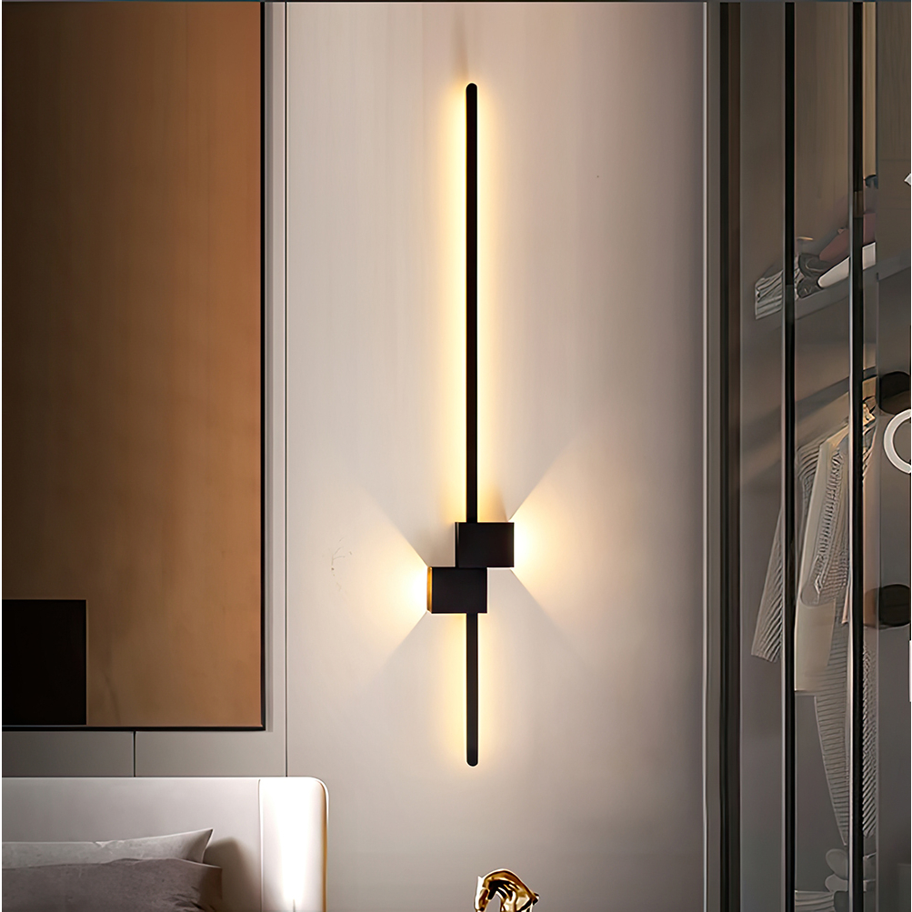 Đèn tường LED dài 1m 3 chế độ ánh sáng BLIGHT phong cách hiện đại 605-BL 3C,công suất 24W, màu đen